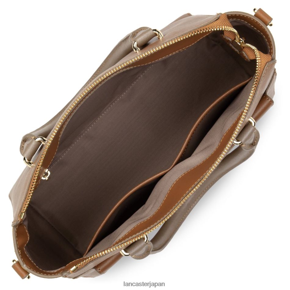 バッグ Lancaster Paris ハンドバッグ サフィアーノ シグネチャー 軽量 キャメル・ジョーヌ・ビジョン 女性 VB8ZLR3471