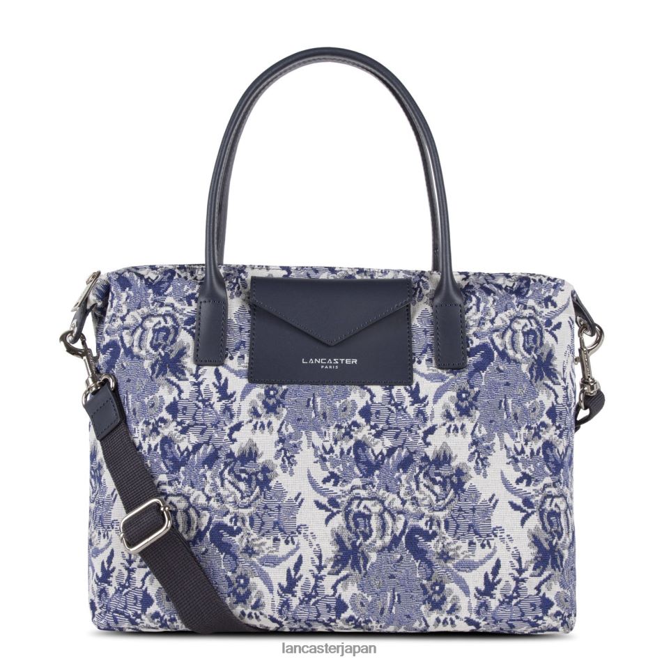 バッグ Lancaster Paris トートバッグ 実物 ダミエ トレッセ ブルーフルール 女性 VB8ZLR3488