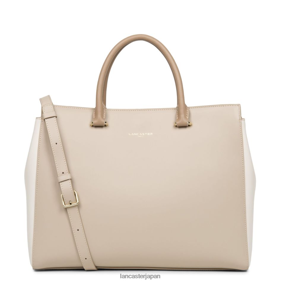 バッグ Lancaster Paris トートバッグスムースまたは ガレ ローズ-エクリュ-ヌード 女性 VB8ZLR3566