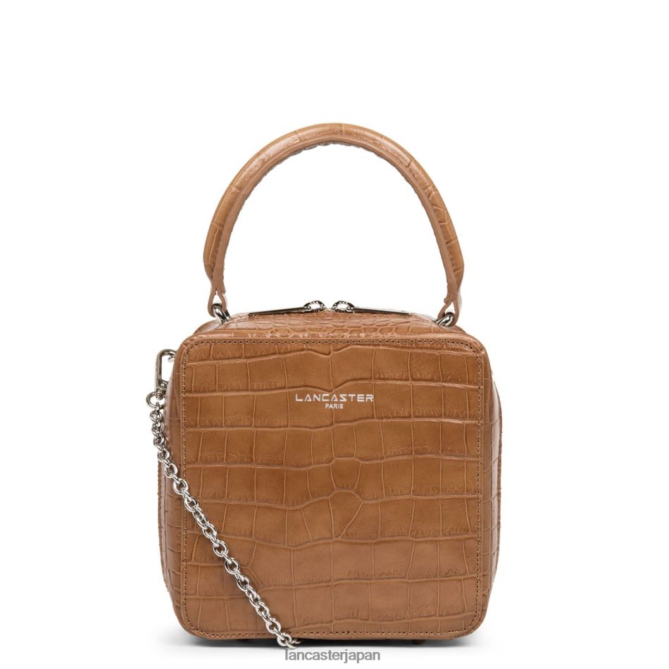 バッグ Lancaster Paris ボックスバッグエキゾチックボニー ラクダクロコ 女性 VB8ZLR3576