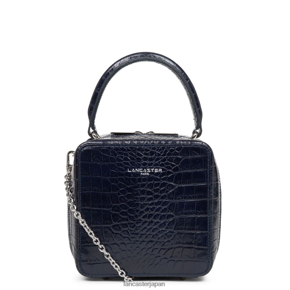 バッグ Lancaster Paris ボックスバッグエキゾチックボニー ブルーフォンセクロコ 女性 VB8ZLR3577