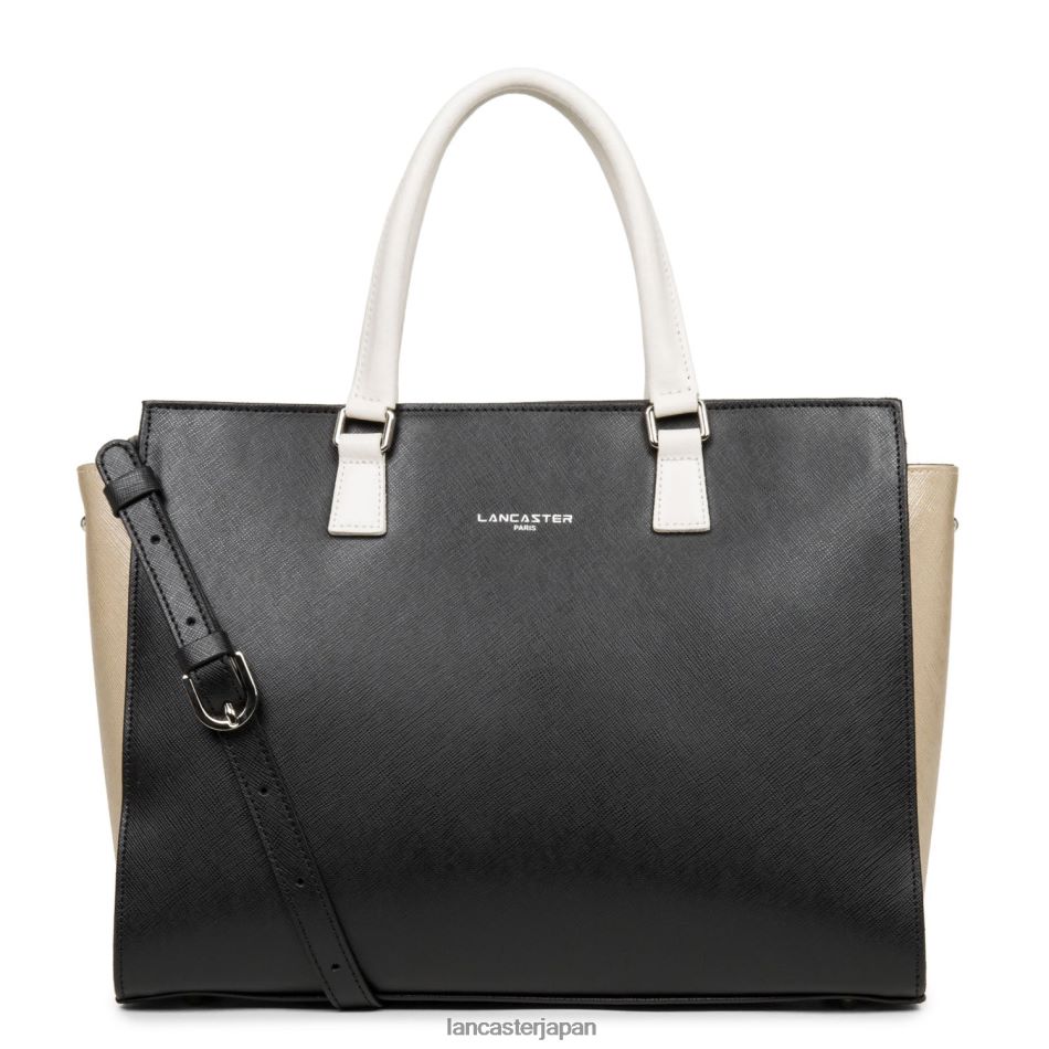 バッグ Lancaster Paris トートバッグ サフィアーノ アンタンポレル ノワール-シャンパン-アイボリー 女性 VB8ZLR3628