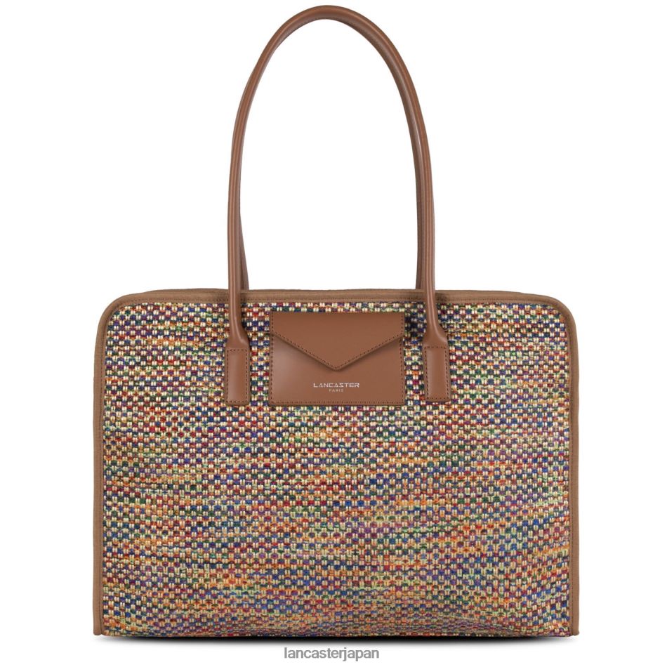 バッグ Lancaster Paris ハンドバッグ本物のプロヴァンス キャメルマルチ 女性 VB8ZLR3632