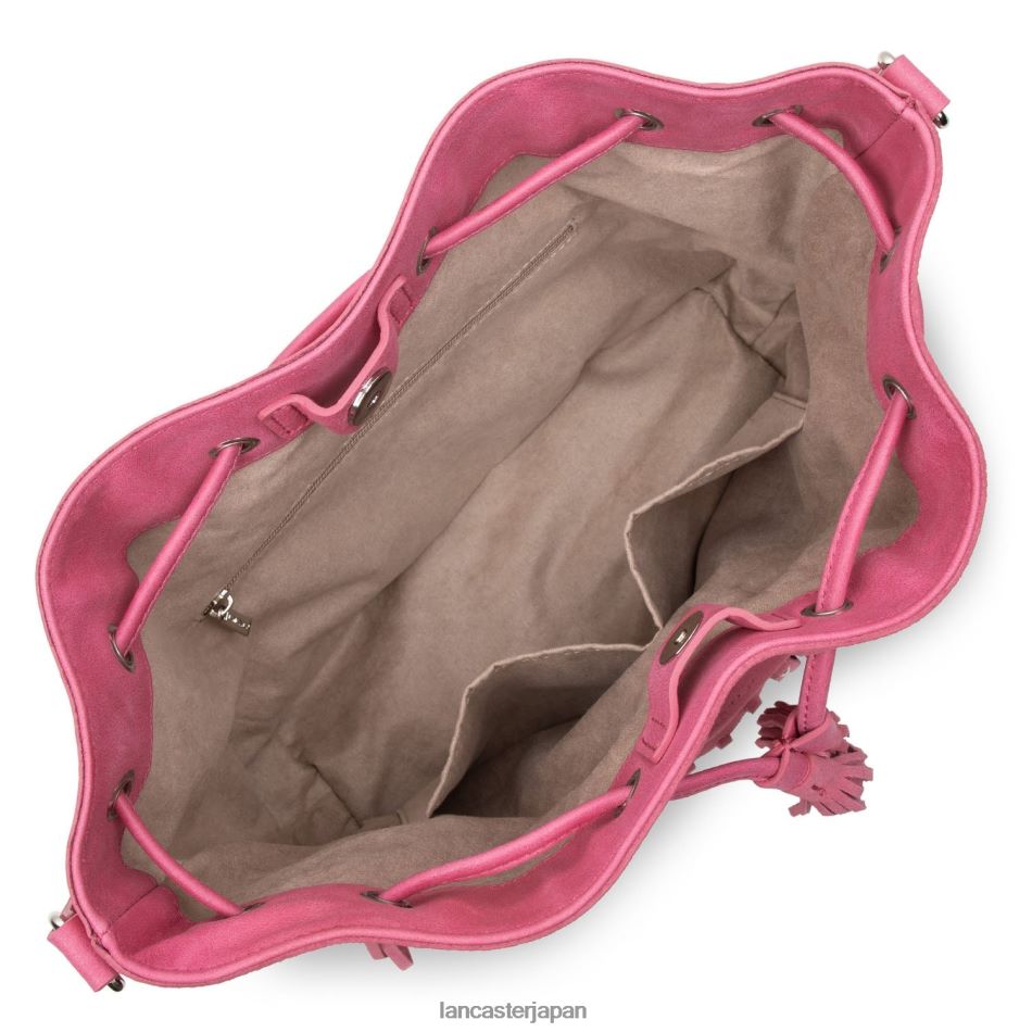 バッグ Lancaster Paris バケットバッグ サンタフェ フリンジ フクシア 女性 VB8ZLR3701