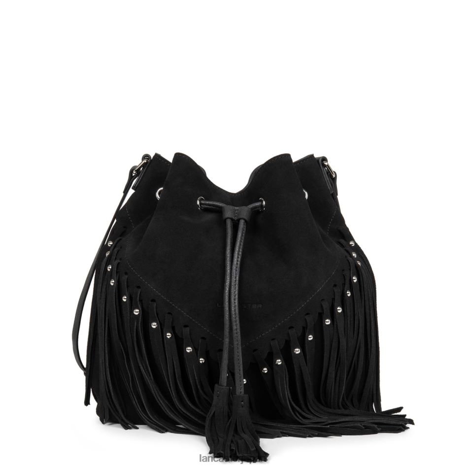 バッグ Lancaster Paris バケットバッグ サンタフェ フリンジ ノワール 女性 VB8ZLR3703