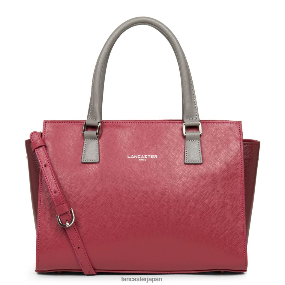 バッグ Lancaster Paris ハンドバッグ サフィアーノ アンタンポレル フランボワーズ ボルドー グリ ショー 女性 VB8ZLR3727