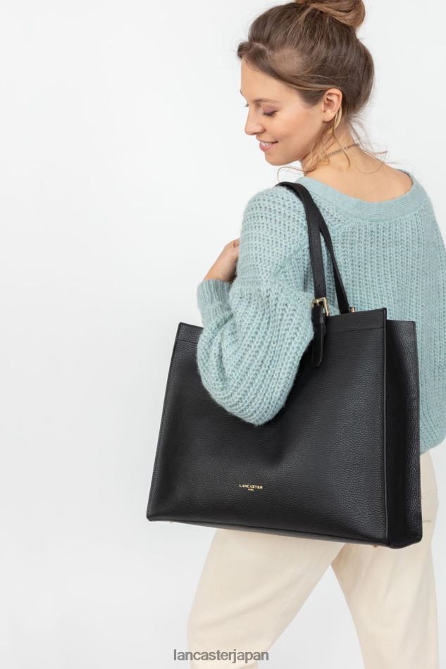 バッグ Lancaster Paris 特大トートバッグ フーロンヌ ダブル ノワール・イン・ヌード 女性 VB8ZLR3814