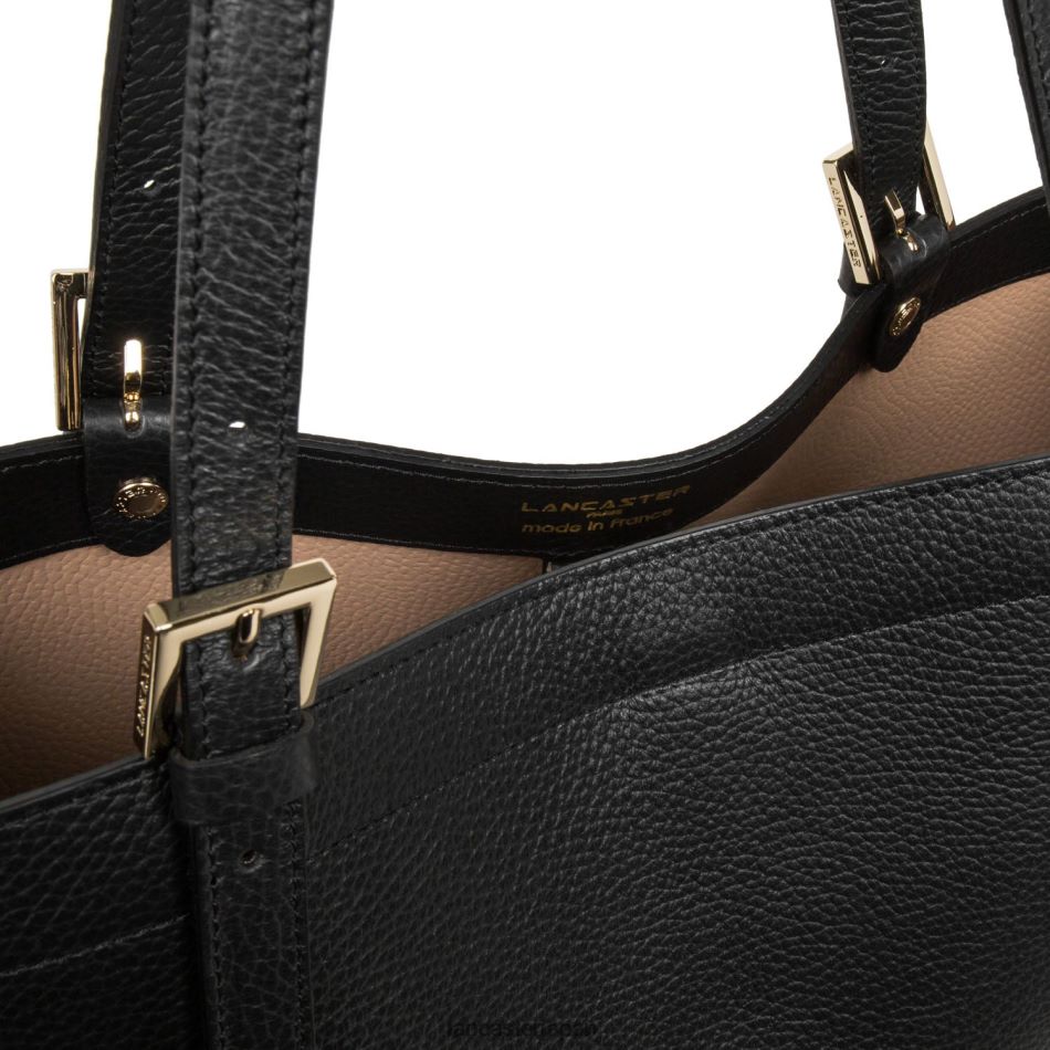 バッグ Lancaster Paris 特大トートバッグ フーロンヌ ダブル ノワール・イン・ヌード 女性 VB8ZLR3814