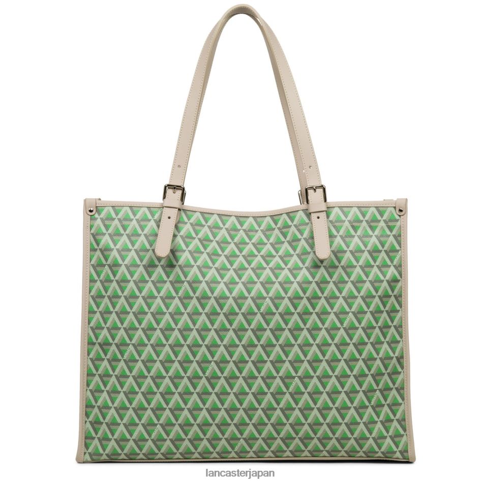 バッグ Lancaster Paris 大きなトートバッグのアイコン ヴェール プレーリーベージュ 女性 VB8ZLR3876