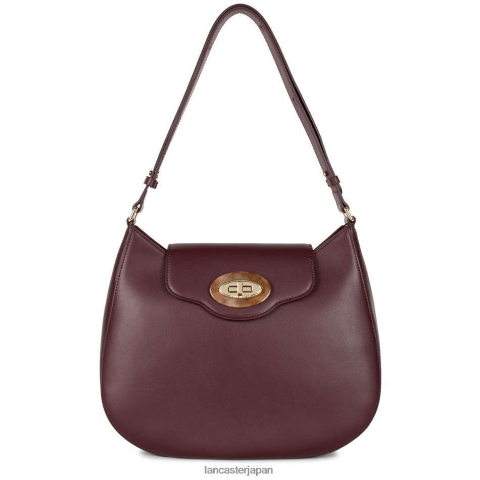 バッグ Lancaster Paris ホーボーバッグ マーブルタッチ ボルドー 女性 VB8ZLR4255