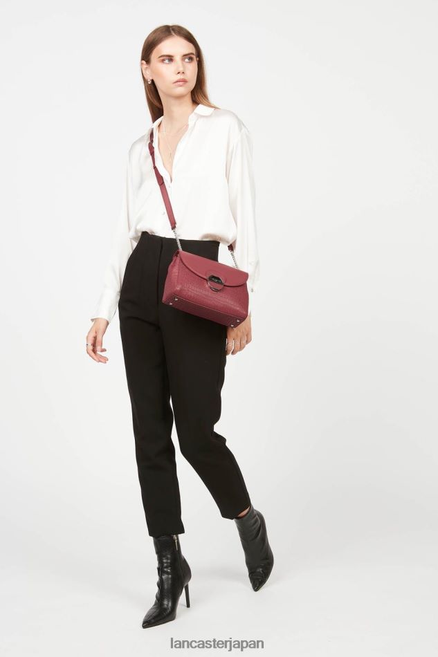 バッグ Lancaster Paris クロスボディバッグ ピア ライトウェイト フランボワーズクロコ 女性 VB8ZLR564