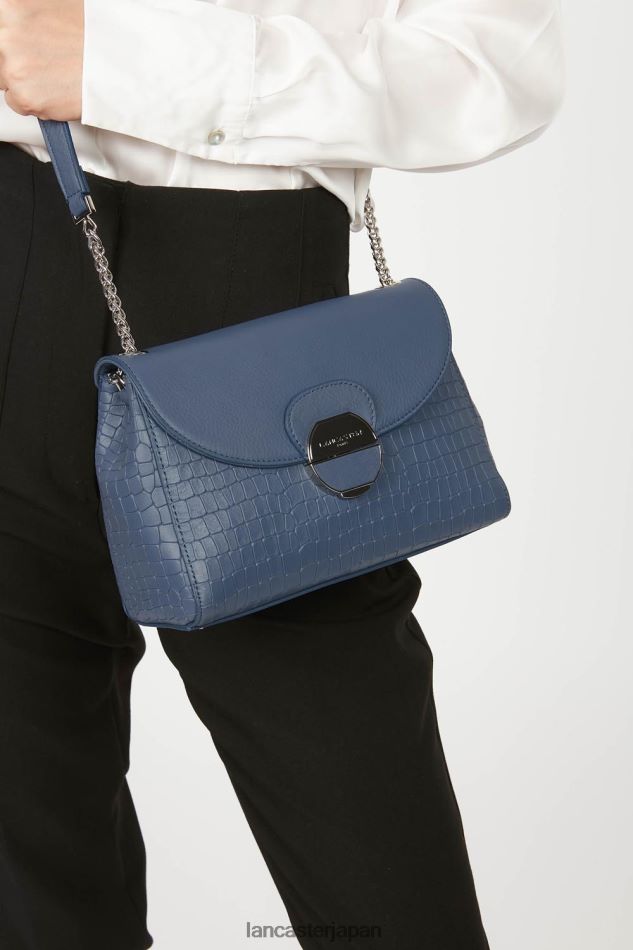 バッグ Lancaster Paris クロスボディバッグ ピア ライトウェイト ブルークロコ 女性 VB8ZLR570