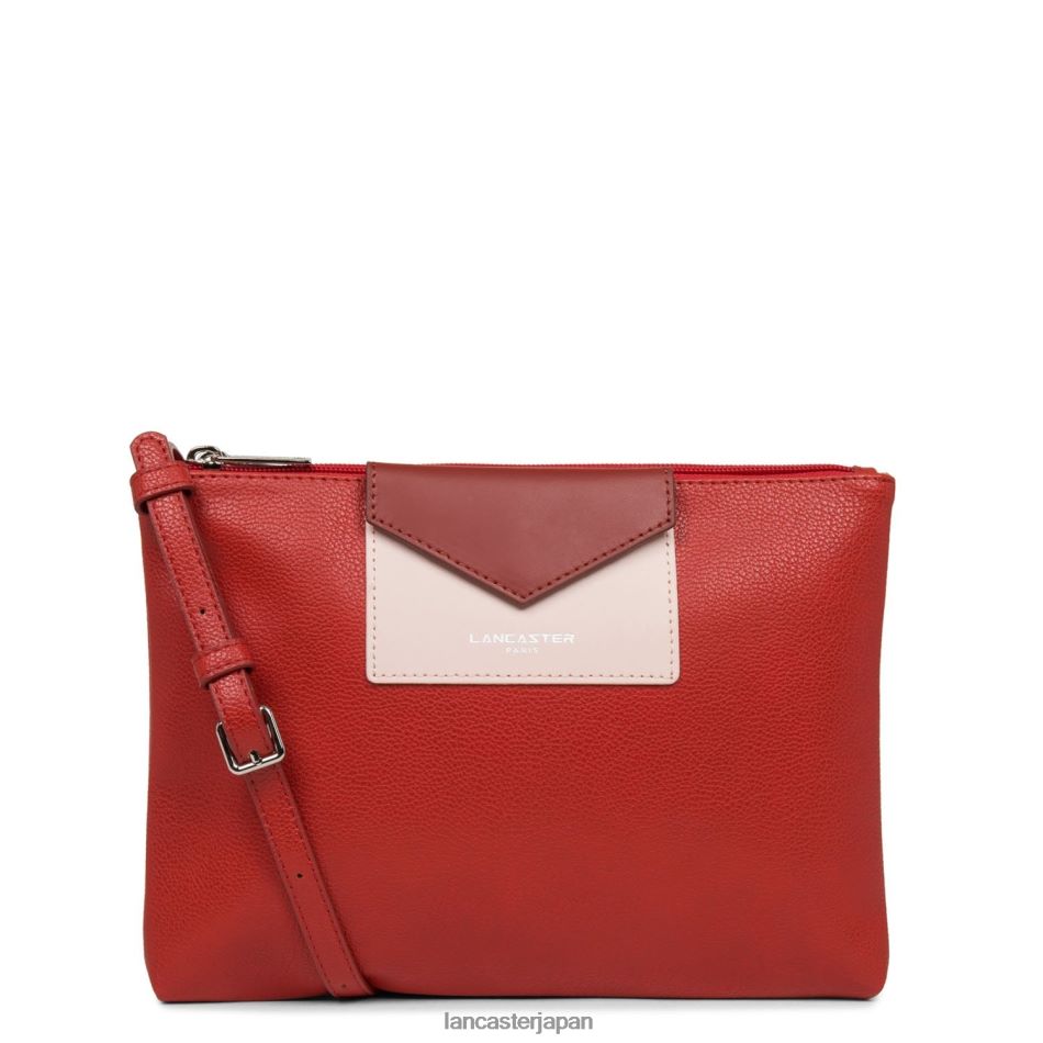 バッグ Lancaster Paris ダブルクラッチマヤ軽量 ルージュ・ローズ・カルミン 女性 VB8ZLR648