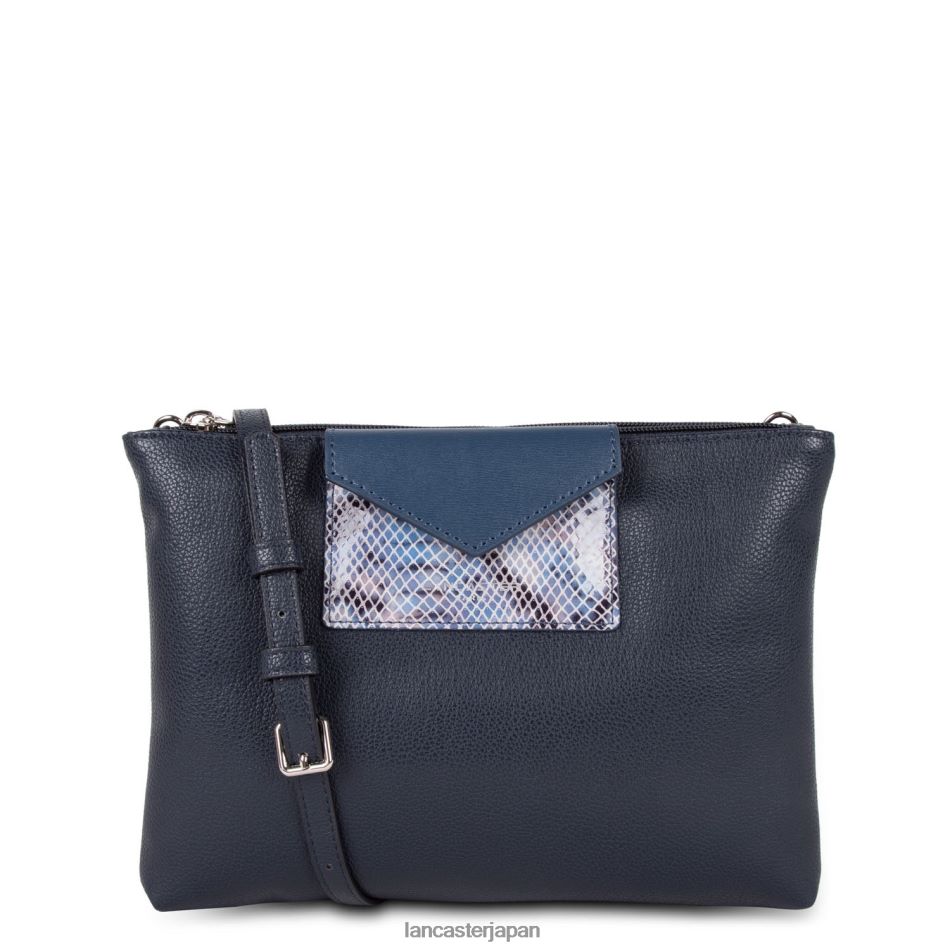 バッグ Lancaster Paris ダブルクラッチ マヤ 新型 ブルーフォンセパイソン 女性 VB8ZLR658