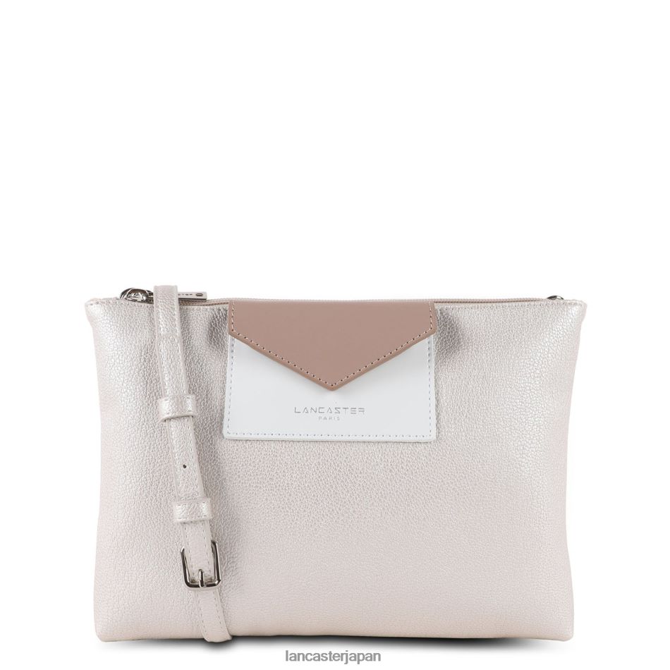 バッグ Lancaster Paris ダブルクラッチ マヤ 新型 真珠層-ブラン-ヌード 女性 VB8ZLR660