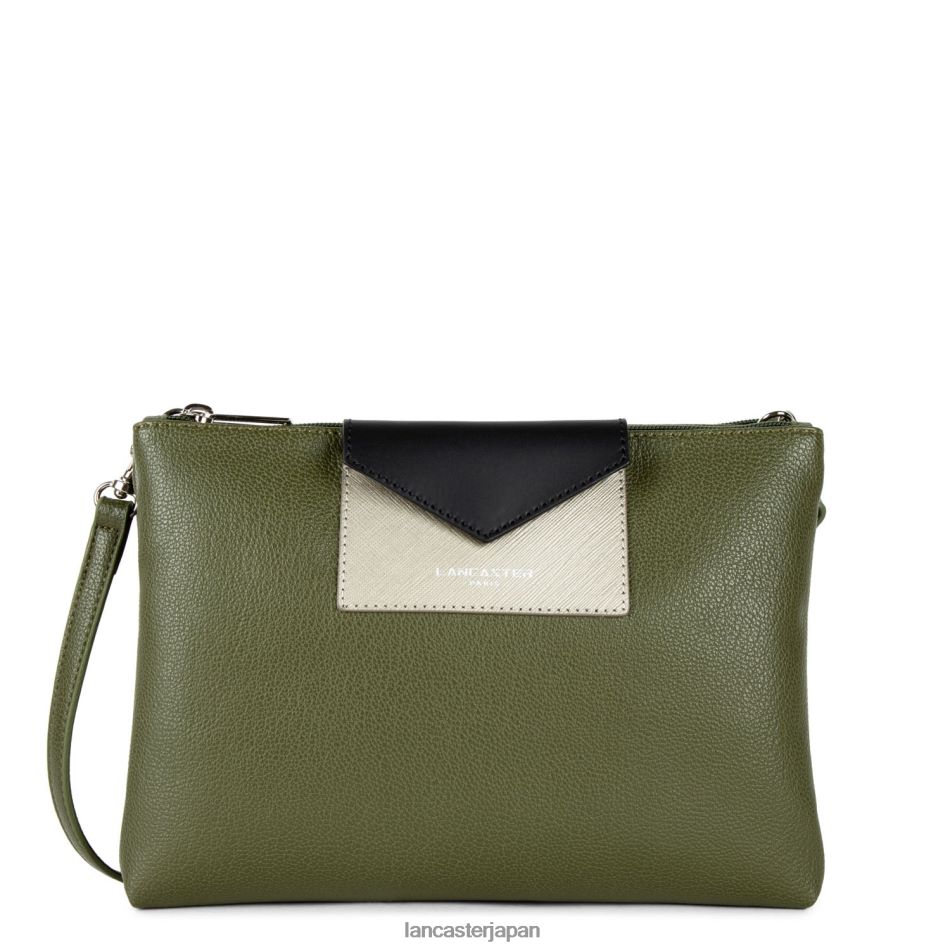 バッグ Lancaster Paris ダブルクラッチ マヤ 新型 ヴェール・ミリテール・フュージル・ノワール 女性 VB8ZLR668