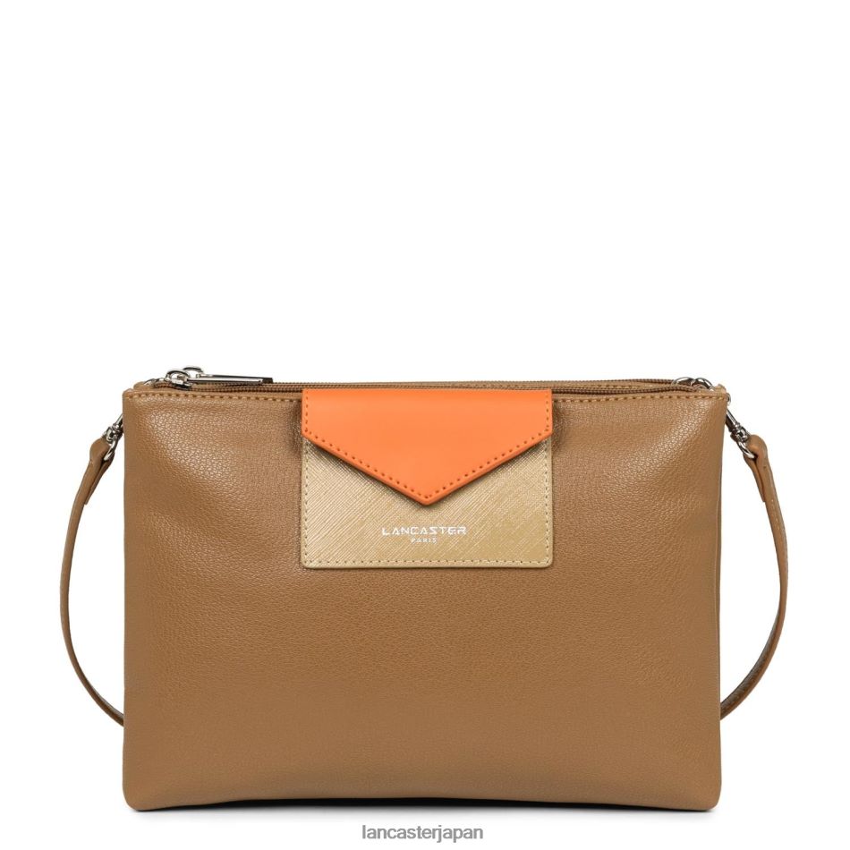 バッグ Lancaster Paris ダブルクラッチ マヤ 新型 キャメル-ナチュラル-オレンジ 女性 VB8ZLR669