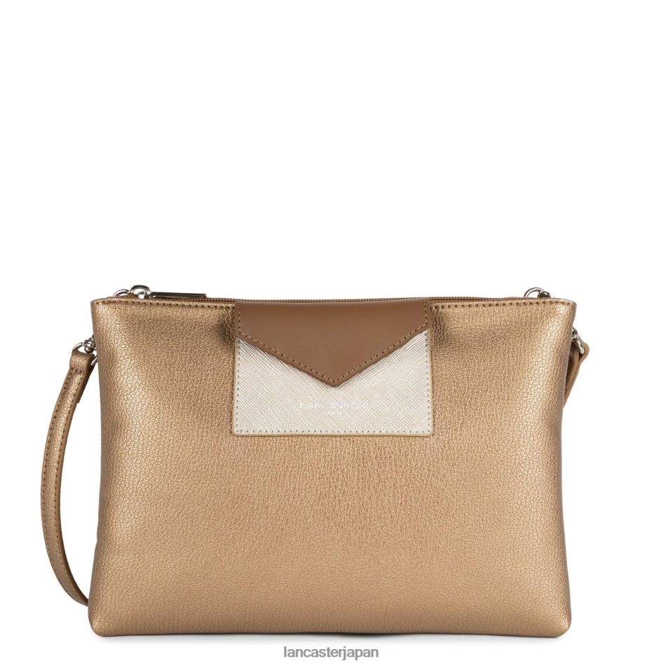 バッグ Lancaster Paris ダブルクラッチ マヤ 新型 キュイヴル・シャンパーニュ・ヴィゾン 女性 VB8ZLR678