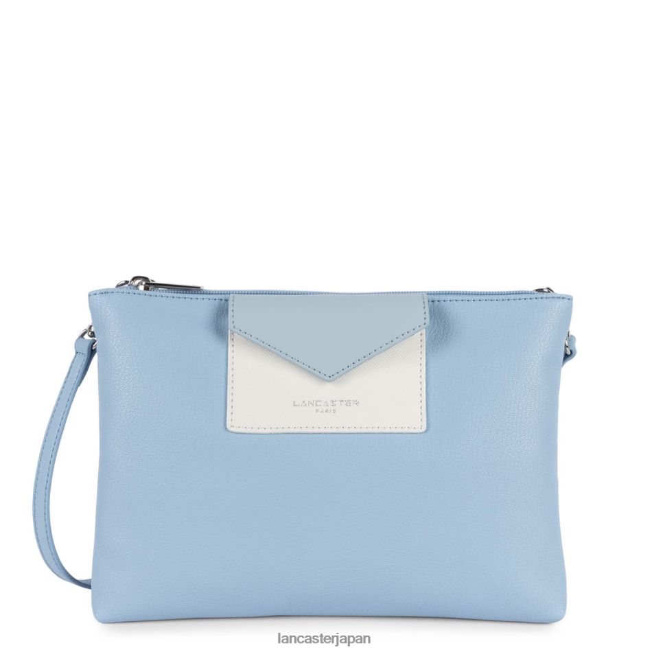 バッグ Lancaster Paris ダブルクラッチマヤ ブルー シエル アイボリー ブルー サンドル 女性 VB8ZLR684