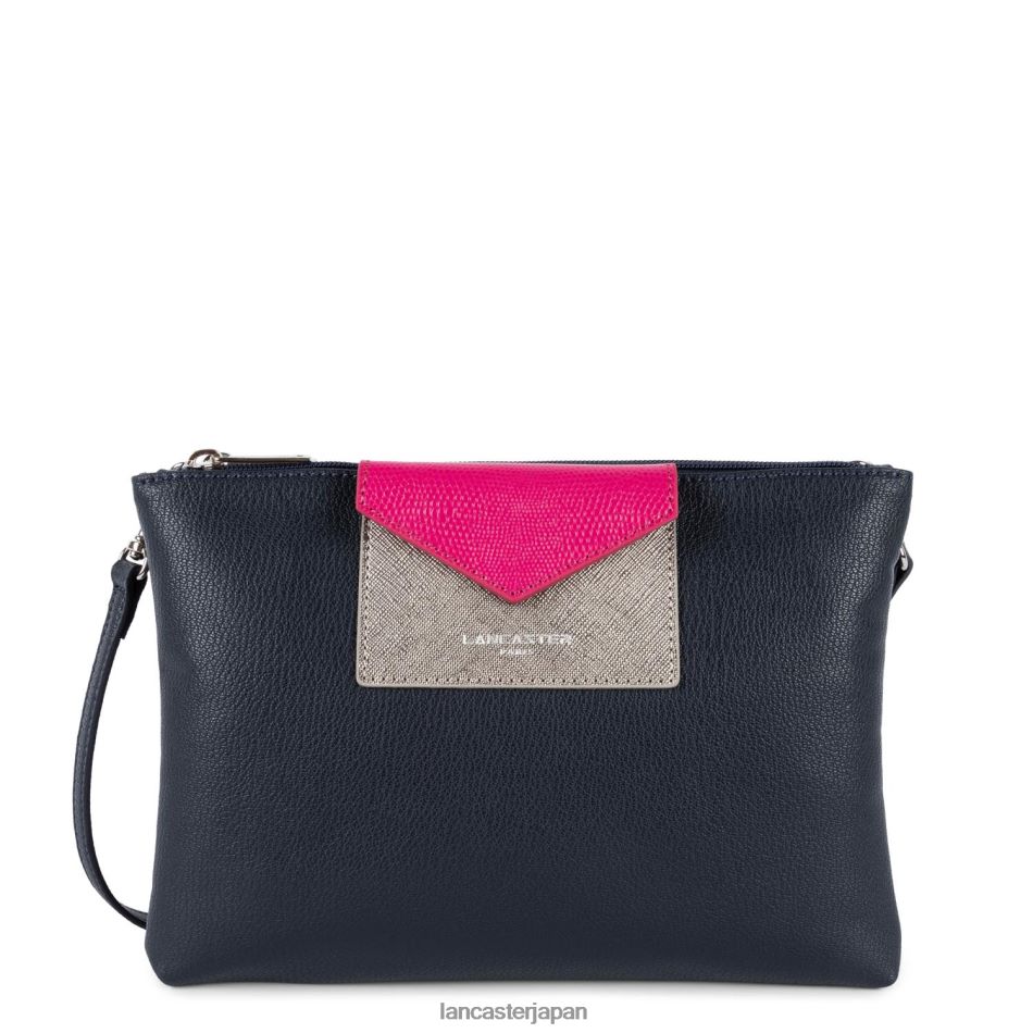 バッグ Lancaster Paris ダブルクラッチマヤ ブルー・フォンセ・グリ・アルジェント・フクシア 女性 VB8ZLR688
