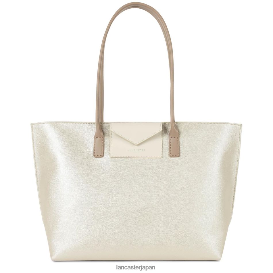 バッグ Lancaster Paris ラージトートバッグ マヤ 新品 真珠層-エクリュ-ヌード 女性 VB8ZLR698