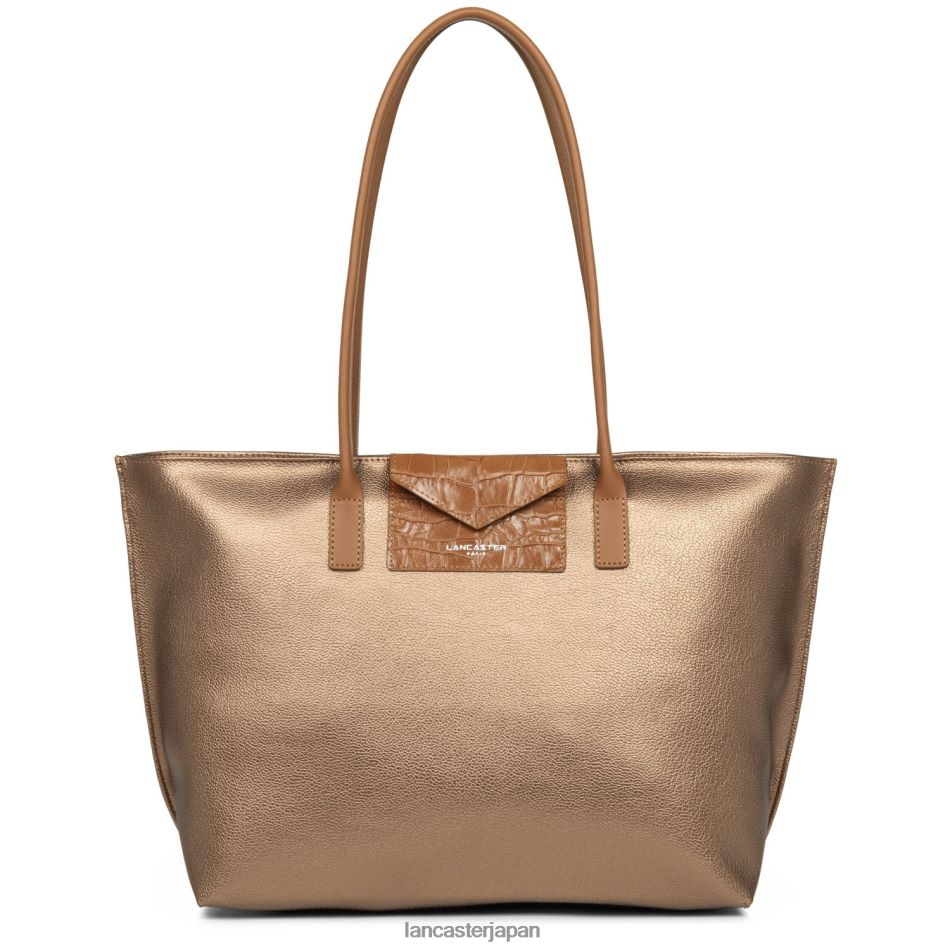 バッグ Lancaster Paris ラージトートバッグ マヤ 新品 キュイヴル・ノワゼット・キャメル 女性 VB8ZLR706