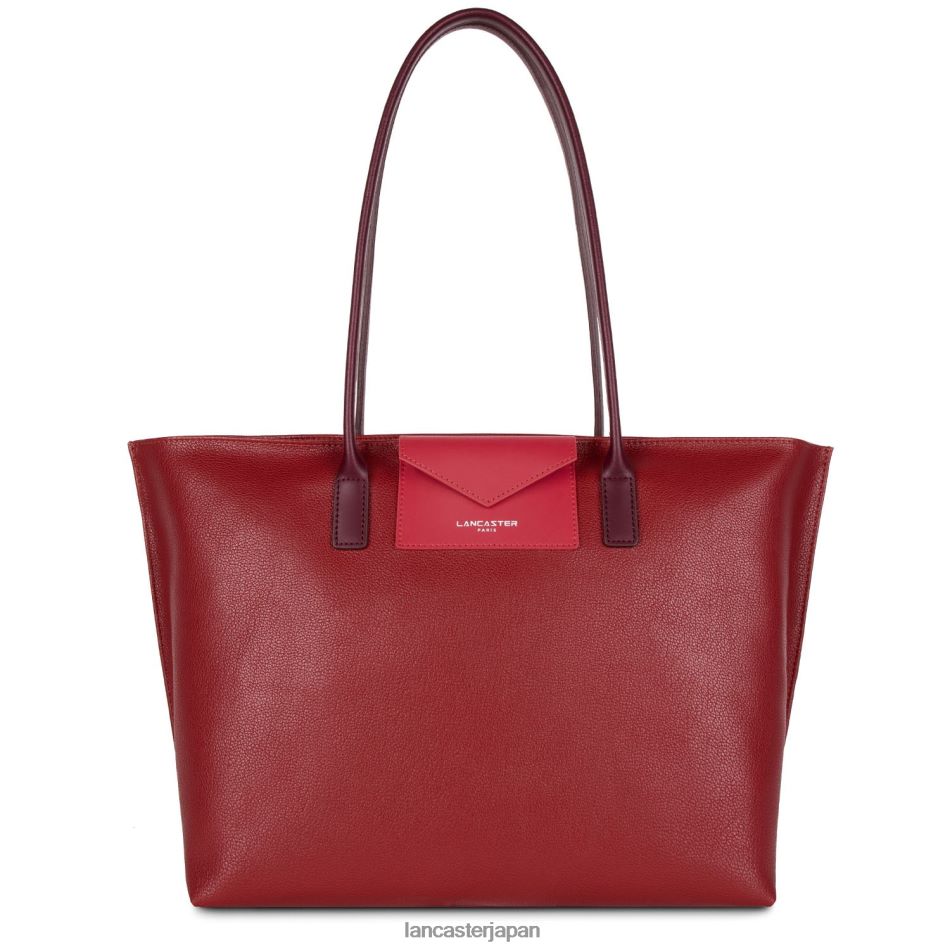 バッグ Lancaster Paris ラージトートバッグ マヤ 新品 カルミン・フランボワーズ・プールプレ 女性 VB8ZLR707