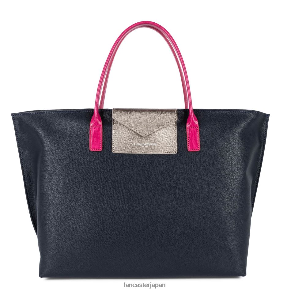 バッグ Lancaster Paris ラージトートバッグ マヤ ブルー・フォンセ・グリ・アルジェント・フクシア 女性 VB8ZLR752