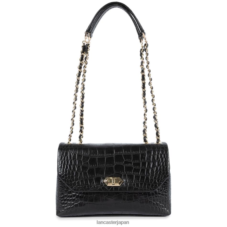 バッグ Lancaster Paris クロスボディバッグ エキゾチック レザード & クロコ cn pah23 ノワール 女性 VB8ZLR1481