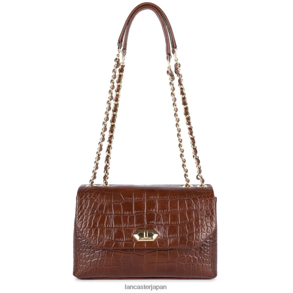 バッグ Lancaster Paris クロスボディバッグ エキゾチック レザード & クロコ cn pah23 シャテーニュ 女性 VB8ZLR1482