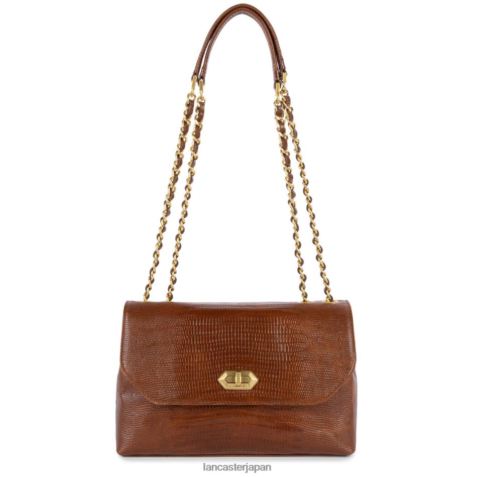 バッグ Lancaster Paris クロスボディバッグ エキゾチック レザード & クロコ cn pah23 コニャックレザード 女性 VB8ZLR1484