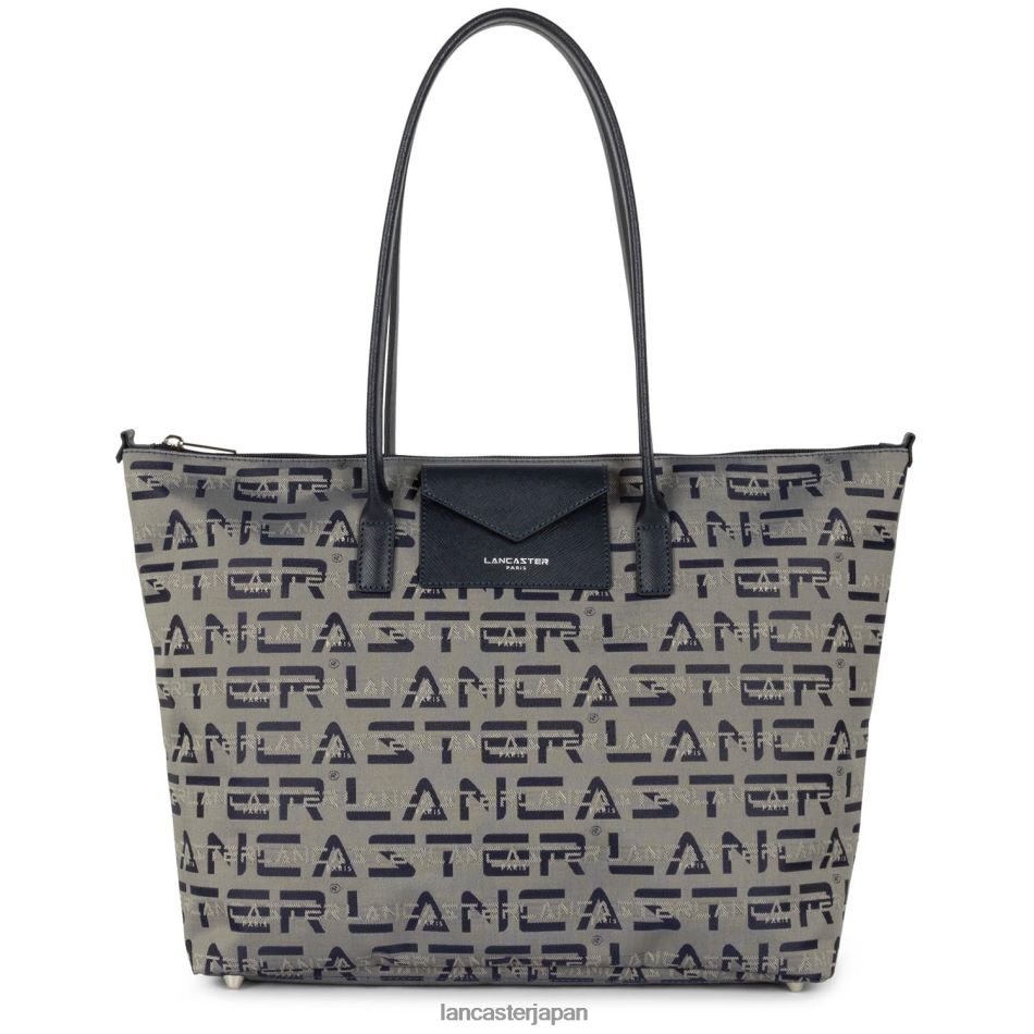 バッグ Lancaster Paris ラージ トートバッグ ロゴ kba ブルーフォンセ 女性 VB8ZLR2855