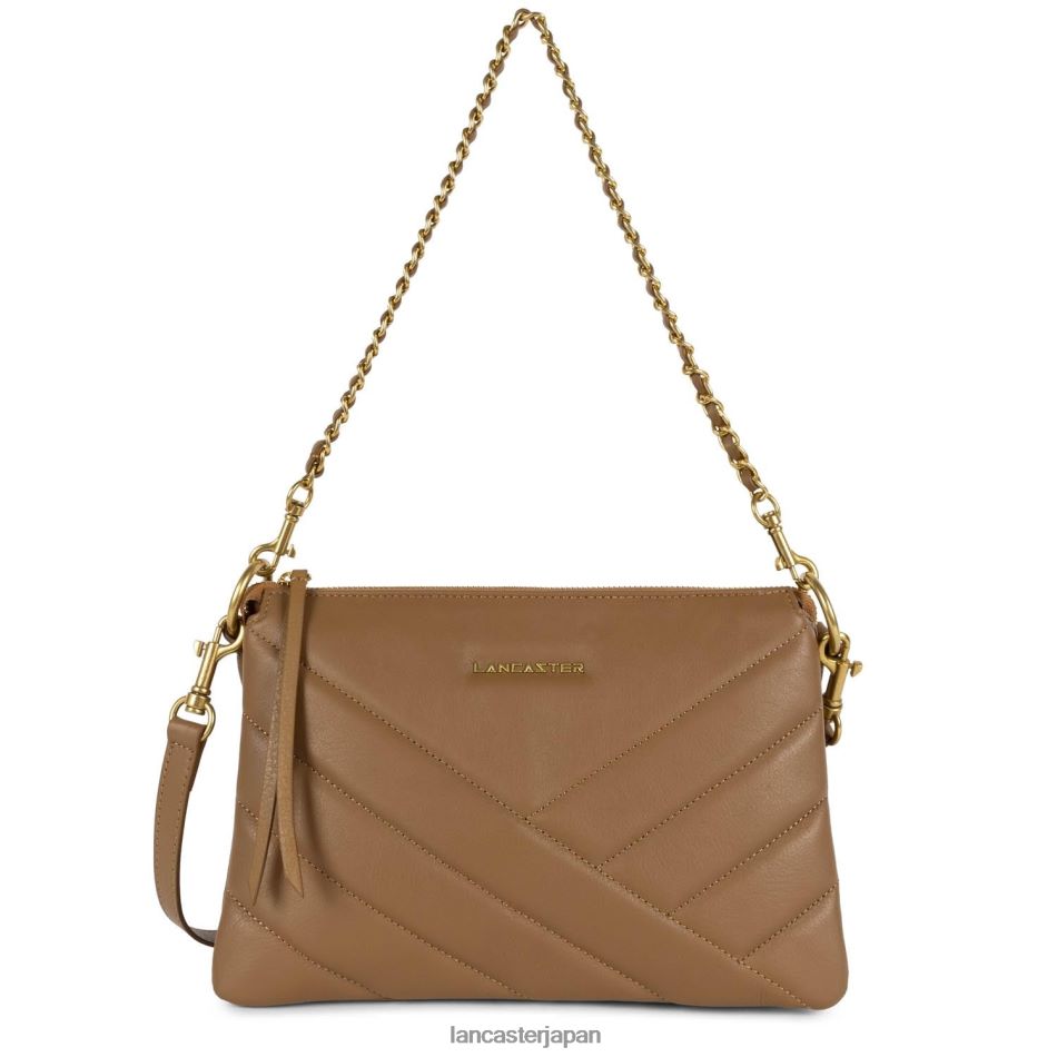 バッグ Lancaster Paris m クラッチ ソフトマトラッセ キャメル 女性 VB8ZLR1233