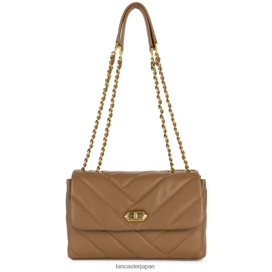 バッグ Lancaster Paris m クロスボディバッグ ソフトマトラッセ キャメル 女性 VB8ZLR2137