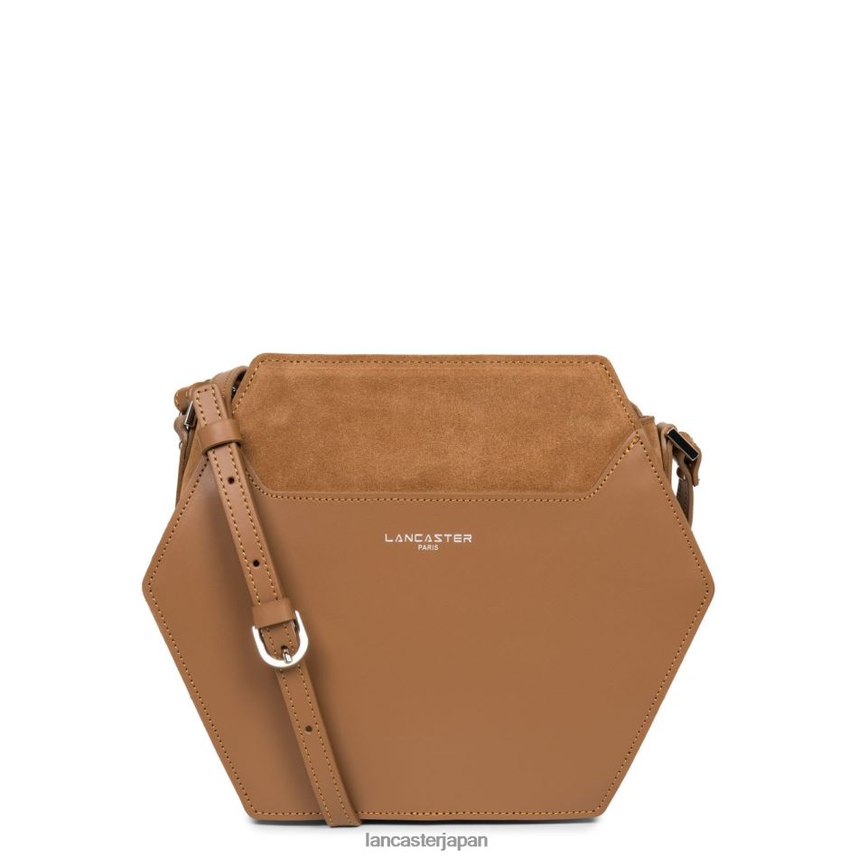 バッグ Lancaster Paris m クロスボディバッグ スムース ルーシュ キャメル 女性 VB8ZLR2211