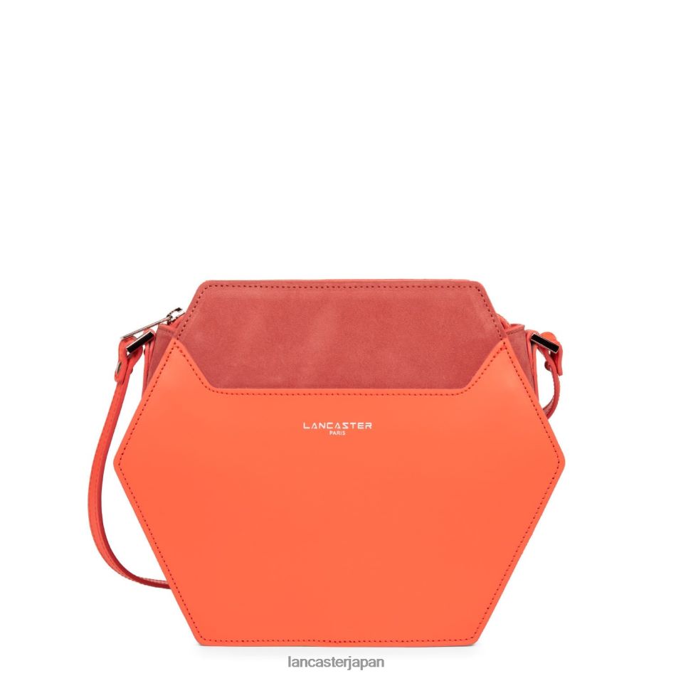 バッグ Lancaster Paris m クロスボディバッグ スムース ルーシュ キャロット 女性 VB8ZLR2215
