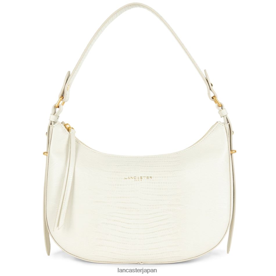 バッグ Lancaster Paris m ホーボーバッグ エキゾチック レザード & クロコ cn エクリュレザード 女性 VB8ZLR3240