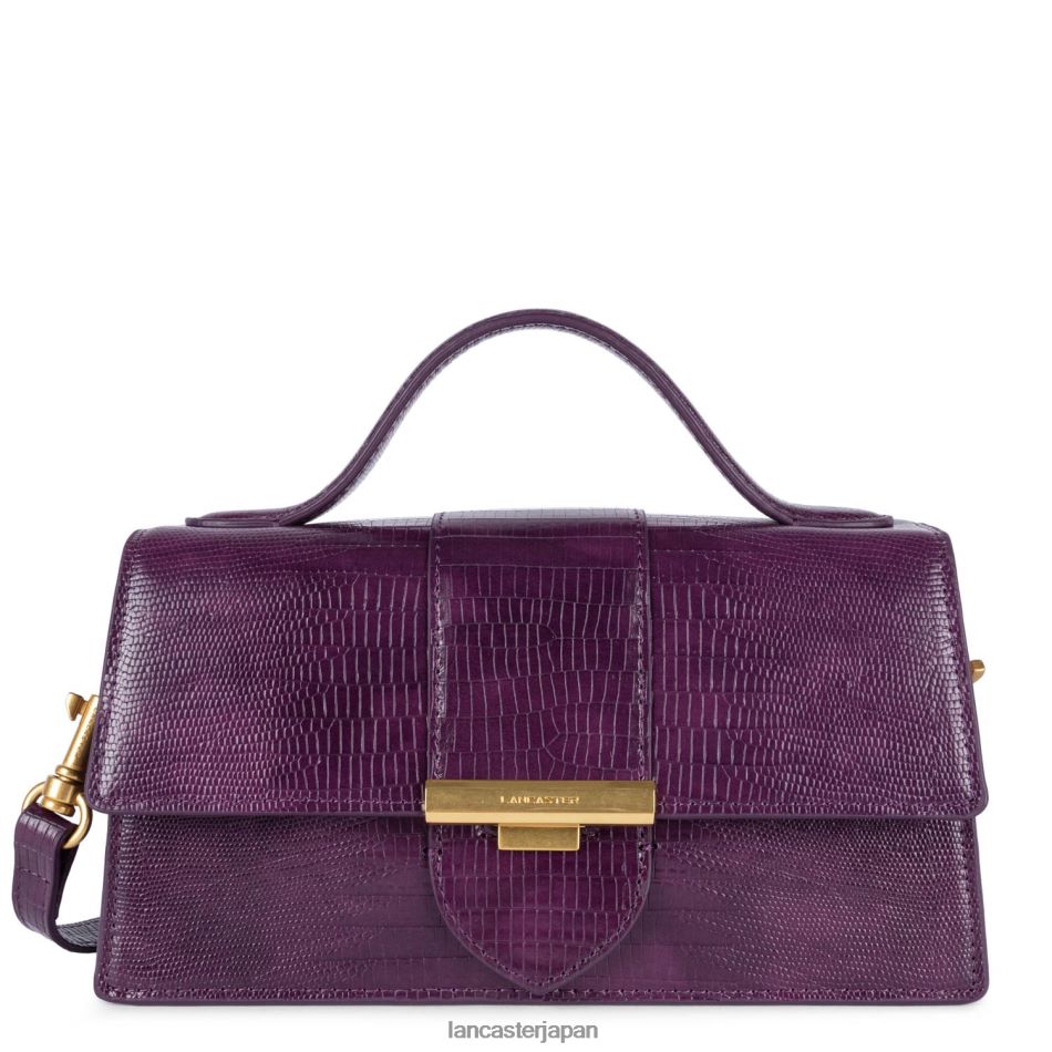 バッグ Lancaster Paris m バゲットバッグ エキゾチック ily プルーンレザード 女性 VB8ZLR1286
